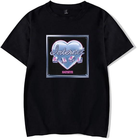 KATSEYE 2026 Internet Girl TShirt Unisex Graphic Tee Streetwear Fashion Short Sleeve Top for Fans S