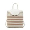 Summer straw bag women's new contrasting color backpack niche hollow woven portable backpack