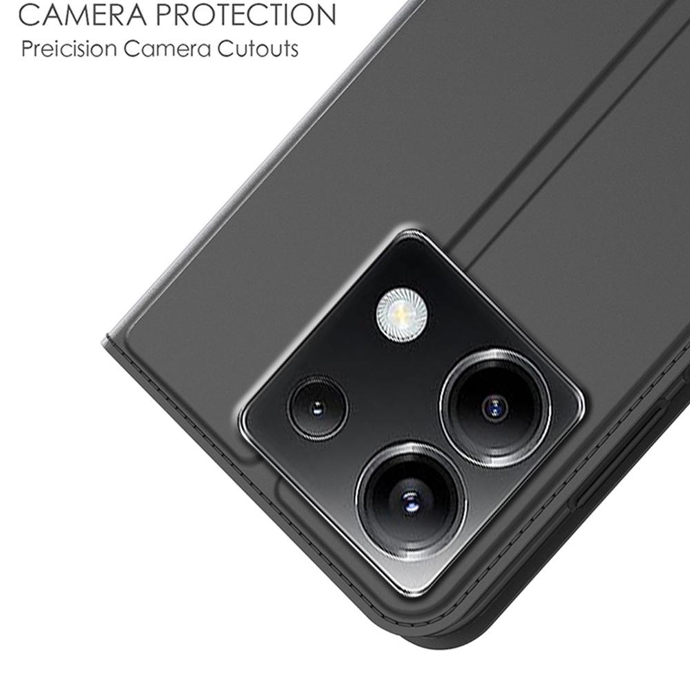 For Xiaomi Poco X6 5G/Redmi Note 13 Pro 5G Case PU Leather Phone Cover Card Slot Holder Hidden Magnetic Closure