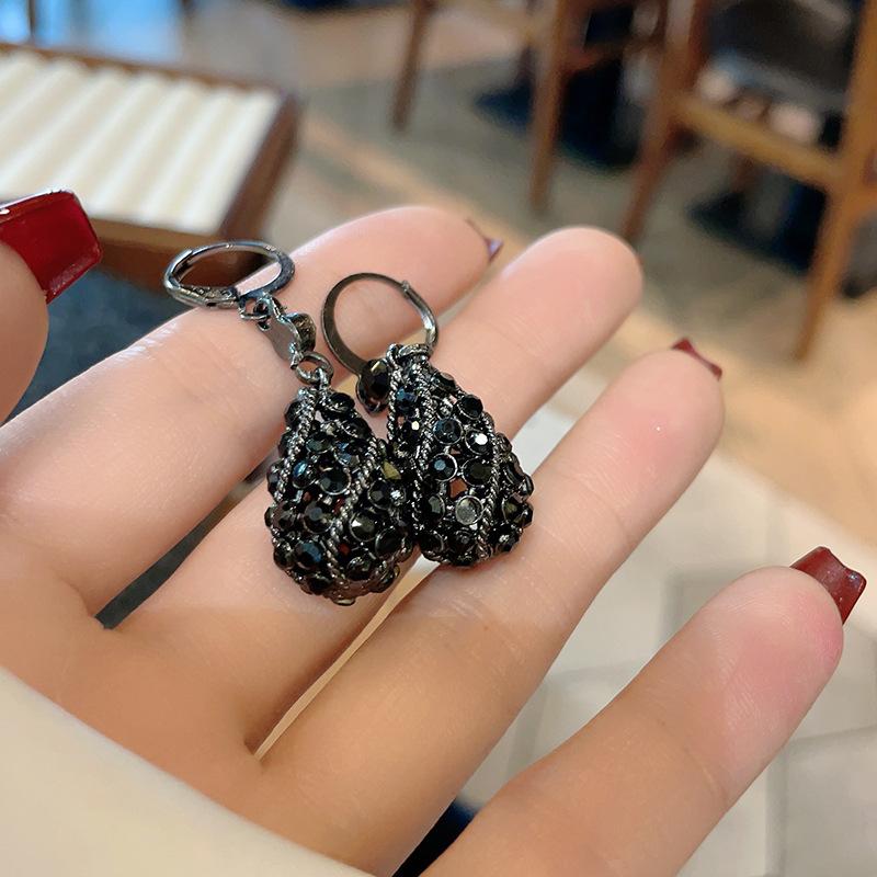 Серьги-капли с ноткой роскоши для женщин, Модные серьги со стразами, Повседневные аксессуары,… Больше чёрный