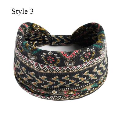 Bentiță Fashion Puncte pentru Femei Nod Elastic Turbant Elastică Benzi de Păr Imprimeu Floral Boho Bandă Largă pentru Păr Accesorii Păr