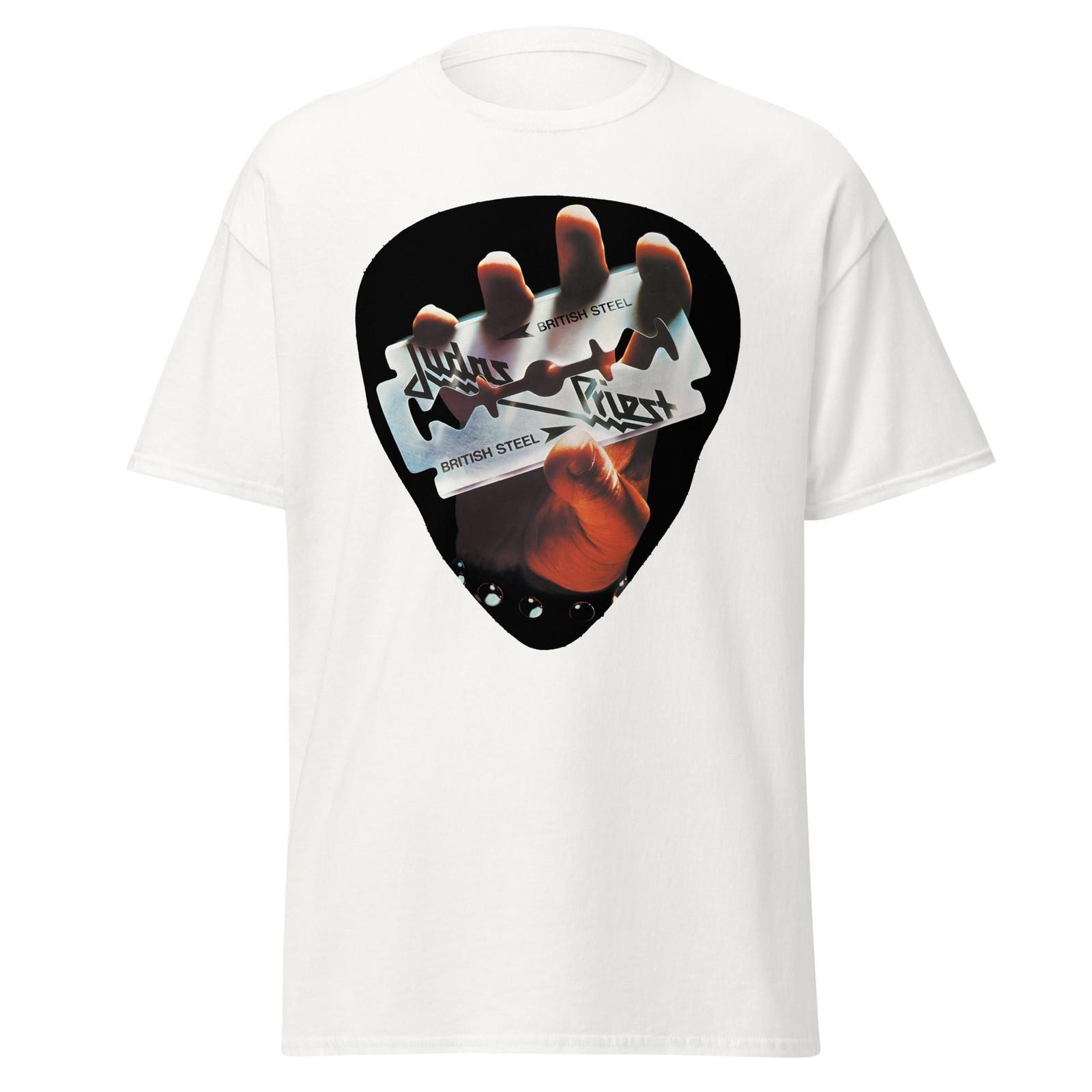 Stakes Judas Priest British Steel Jumbo Print T-Shirt T-Shirt White New M