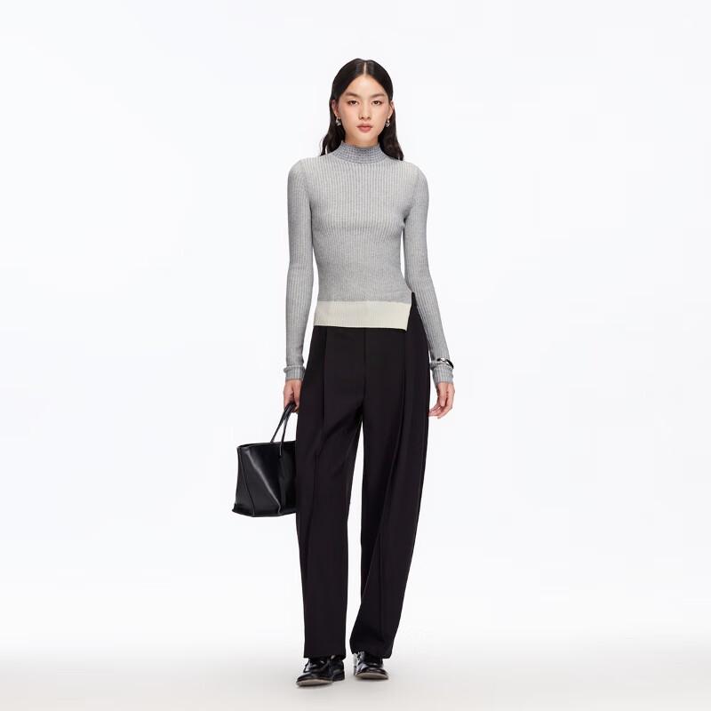 VEROMODA Women's 2025 A/W Slim-Fit Wool Blend High-Neck Knit Sweater