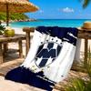 Monter-rey Football Crest Art Printed Microfiber Beach Towel, Soft And Absorbent, Quick-Dry, Ideal for Summer Travel, Beach Essential, Swimming Pool