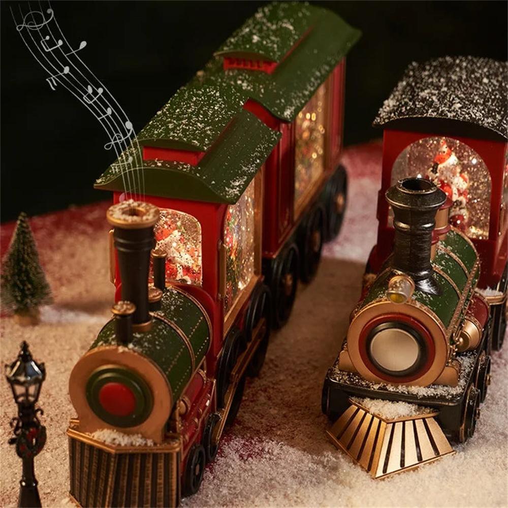 Christmas Gift Train Crystal Ball Ornament ,Christmas Gift Christmas Eve Music Box Train Music Box Crystal Ball Ornaments