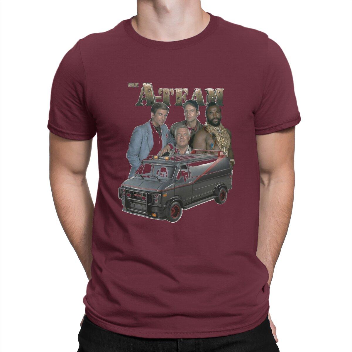 

Amazing 80s Adventure Vintage T-Shirt for Men Crew Neck Cotton T Shirts The A-Team Short Sleeve Tee Shirt Summer Clothing 2XL
