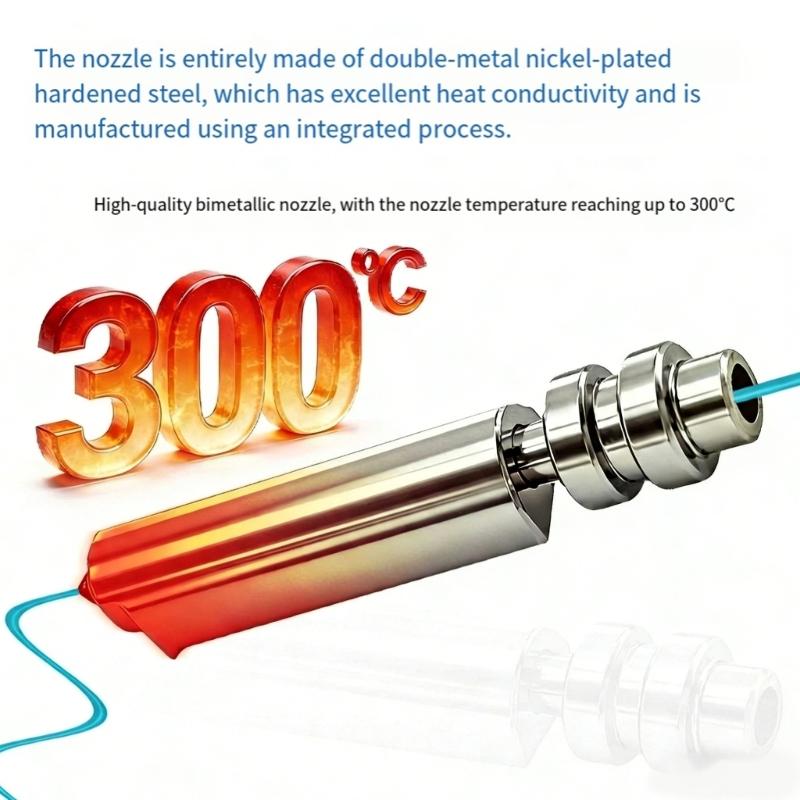 Upgraded 3D Printer Nozzle Upgraded 300℃ High Temperature Accessories for X Printer Replacement Accessories