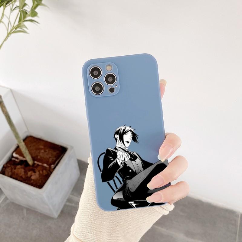 Butlers Ciel Phantomh Phone Case For IPhone 14 11 12 13 Pro Max X XR XSMax 6 6S 7 8 Plus SE 2022 Soft Square Color Phone Cover