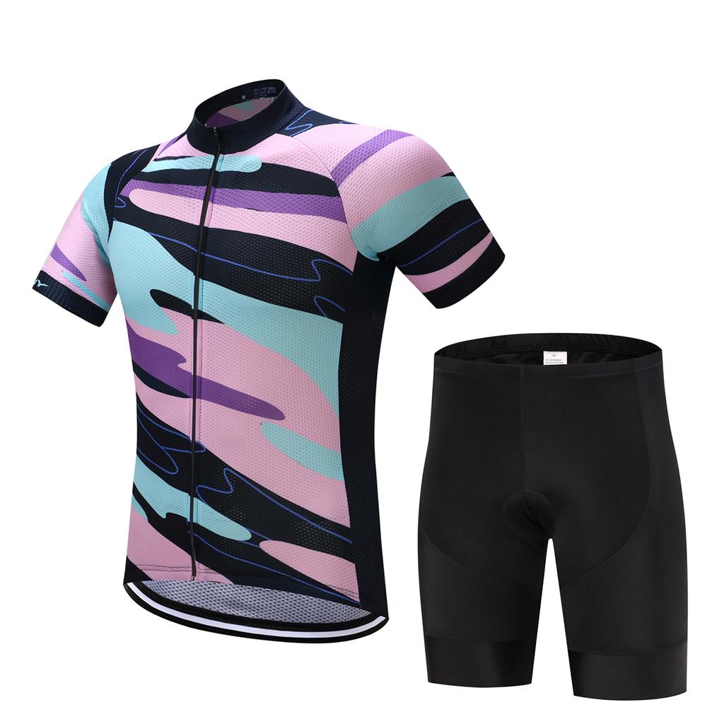 Men's Short Sleeve Cycling Wear Set Quick Dry Biking Shorts for Professional 2026 Summer Breathable Outdoor Sports Cycling Suit Set