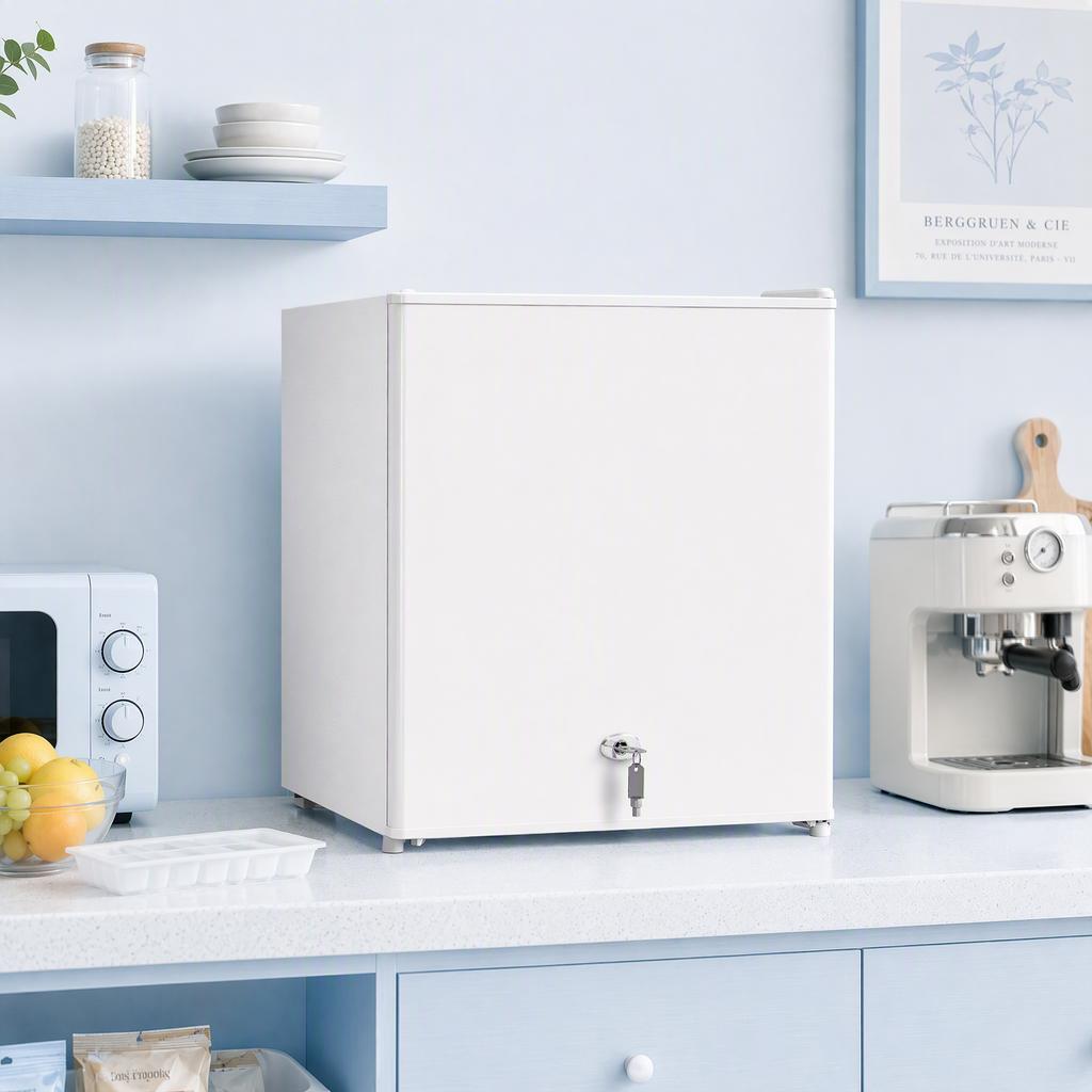 Mini Congelatore 35 L Scatola Congelatore Elettrica Autoportante 161 W Mini Congelatore a Cassetto 47 x 44.2 x 48.8 cm Bianco