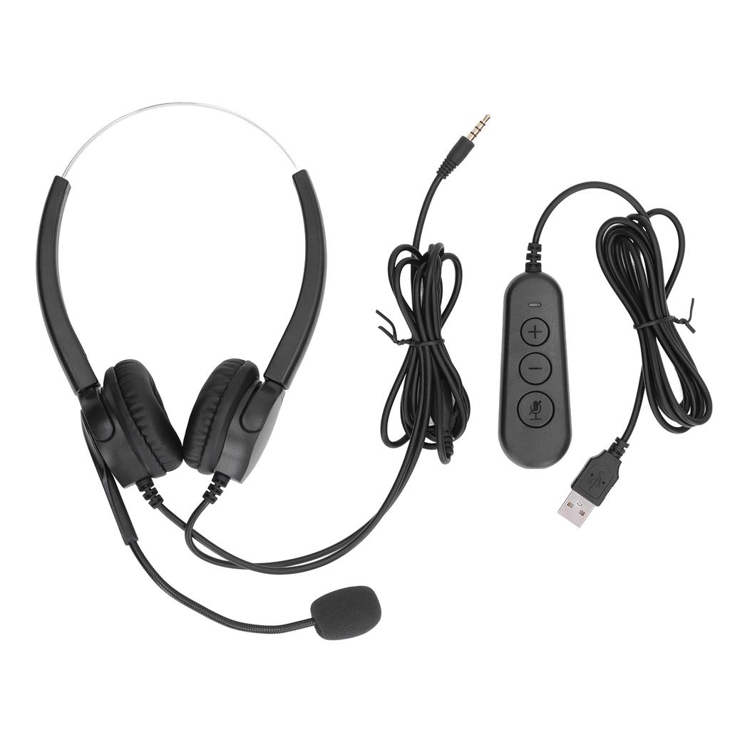 Call Center Headset Professional Noise Reduction USB Computer Headset for Telemarketing Call Centre