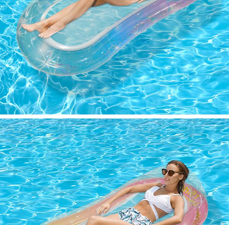 Inflatable Summer PVC Floating Bed with Sunshade and Backrest