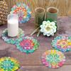 8 Pieces/set of Diamond Flower Patterned Coasters, DIY Coasters with Holder, Suitable for Beginners and Adults, Art and Craft Supplies Gifts