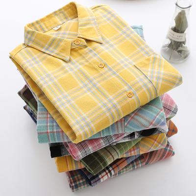 Elegant Design Style Plaid Shirt Women 2023 New Spring Autumn Casual Womens Blouses and Tops Ladies Loose Long Sleeve Blouse
