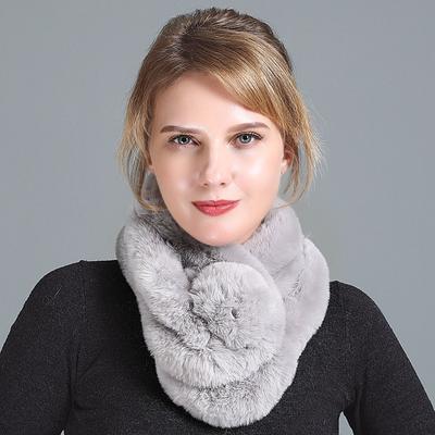 Inverno engrossado pelúcia cachecol bonito quente pele três tubo cachecol moda versátil feminino cabelo colar