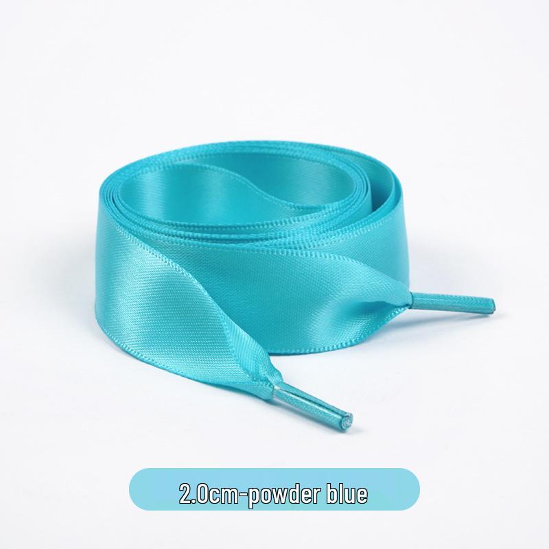 Candy Color Double-Sided 2cm Silk Shoelaces for Casual Shoes & Air Force 1