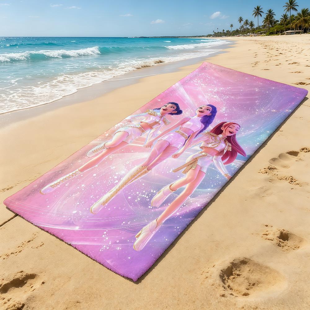 K-Kpop D-Demon H-Hunters Towel For Outdoor Camping Beach Towel Super Absorbent Quick-Drying Summer Towel