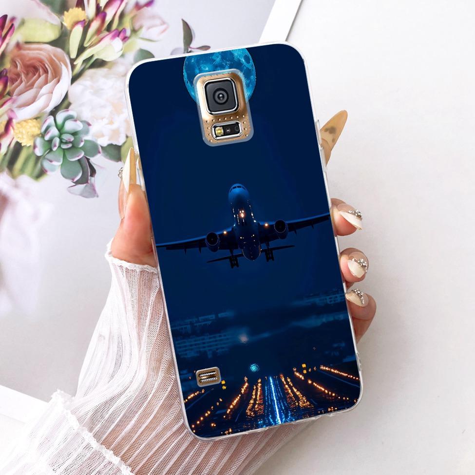 Transparent For Samsung S5 Case Fashion Butterfly Cute Cat Funny Painted Cover For Samsung Galaxy S5 SM-G900F SM-G900M Casing