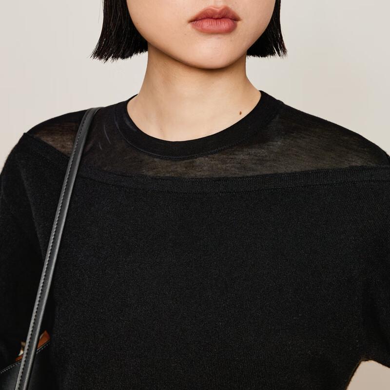 LESS 2024 Winter Crew Neck Cashmere Sweater