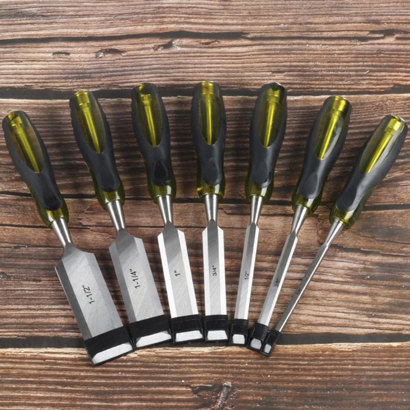 7Pieces Wood Carving Chisel Set Woodworking Wood Chisels Carving Wood Graver Gouge Carpenter 6/10/12/19/25/32/38mm