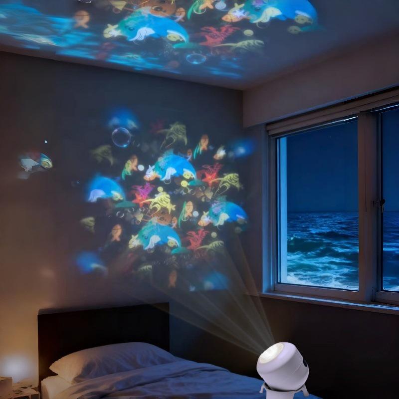 Popular LED Snowflake Projector Light - 16 Image Rotating Christmas & Halloween Laser Stage Projection