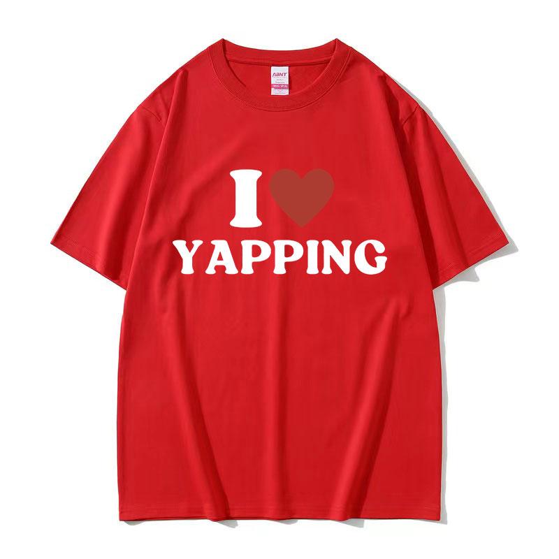 Funny I Love Professional Yapper Letter Graphic Tee Shirt Men Women O-Neck High Quality Fashion Oversized Cotton T-shirts Summer