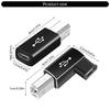 USB to USB C Adapter USB C Female to Square Male USB Car Charger Type C Converter for Laptops Mobile Phones Tablets