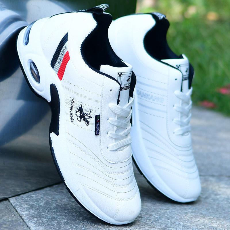 Summer men's shoes leather waterproof sports shoes large size trend casual wear-resistant men's men's heightening small white tide shoes