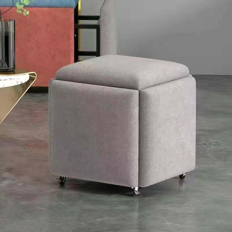 Taburete Cubo de Rubik Multifuncional - Otomana de Almacenamiento 5 en 1, Sirve como Mesa de Centro, Banco de Comedor y para Zapatos, Estilo Nórdico, silla