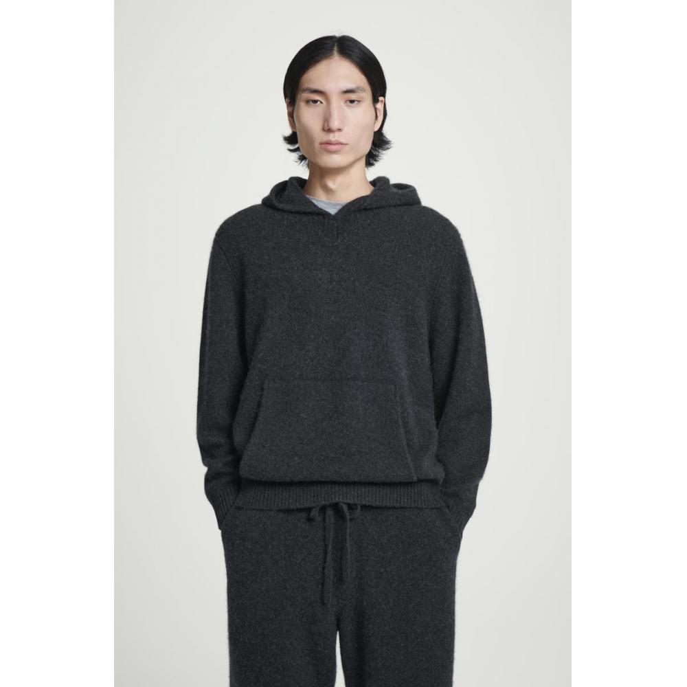 

Cos Japan Boiled Cashmere Hoodie charcoal melange/M