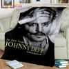 3D-Druck-Serie Johnny Depp Decke, Weiche Überwurfdecke für Zuhause Schlafzimmer Bett Sofa Picknick Reise Büro Ruheabdeckung Decke Kinder