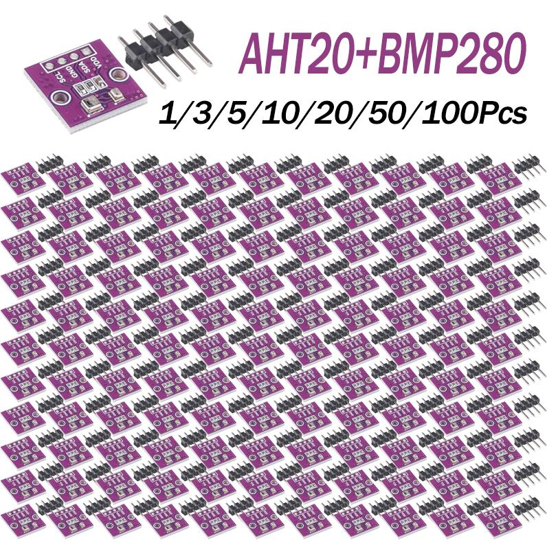 10/20/50/100Pcs AHT20+BMP280 Temperature Humidity Air Pressure Module High-precision Digital Barometric Pressure SenReplacement Sensors2