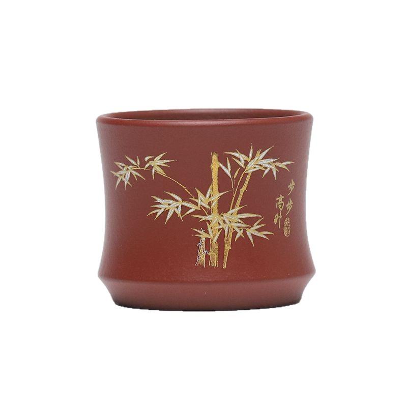 

70ml Yixing Purple Clay Bamboo Knot Teacup Zen Tea Bowl Jug Tea-tasting Personal Cup Jianzhan Master Cups Chinese Tea Set Craft As Your Choose