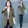 New Spring Autumn Trench Coat Women's Clothes Fashion Slim Long-sleeved Windbreaker Female Casual Outwear