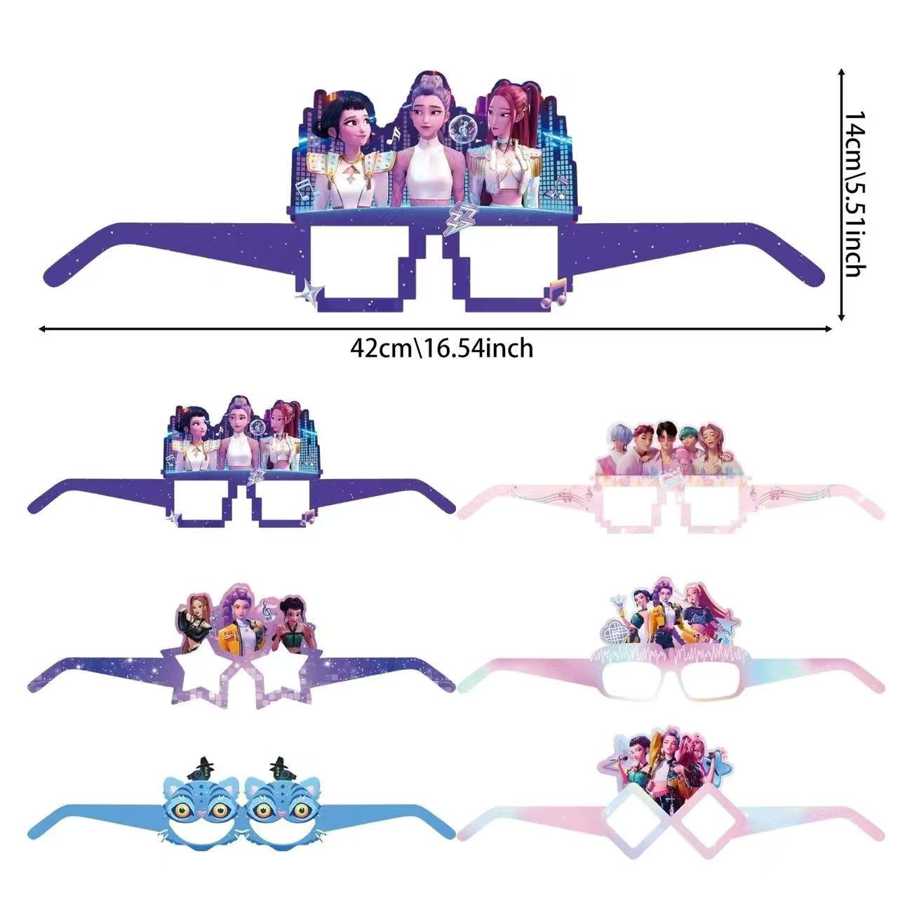 

Набор из 12 полумасок/очков K-pop Hunters, реквизит для Хэллоуина, вечеринок и ролевых игр Masks