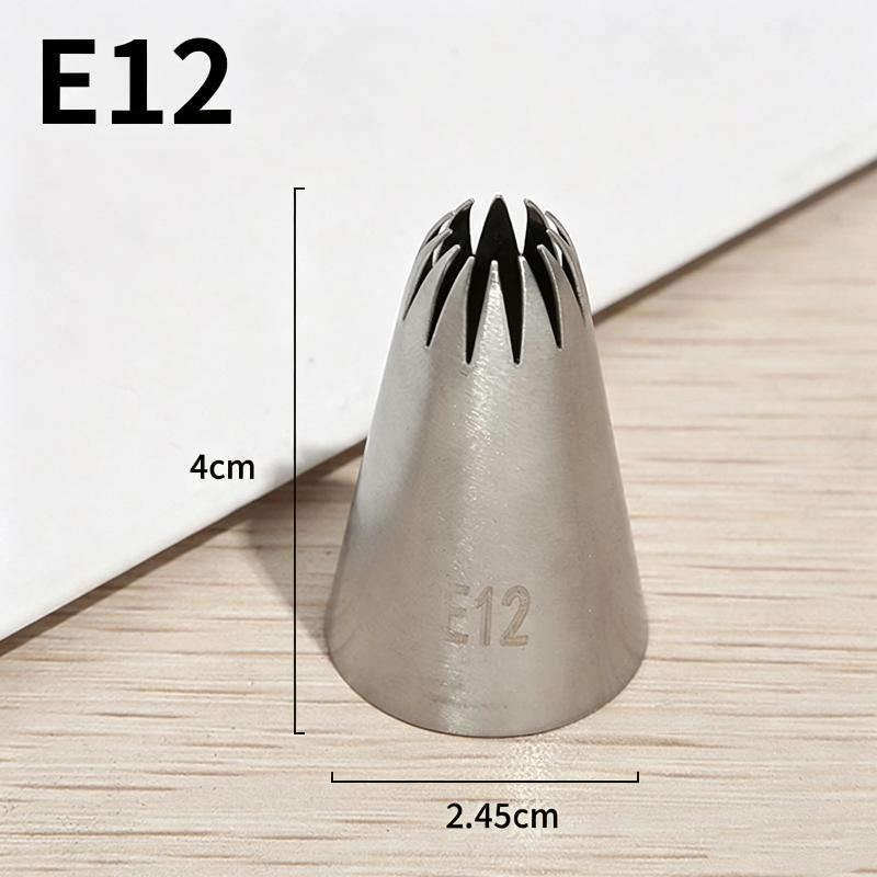 1 PCS Stainless Steel Pastry Nozzle Cake Decoration Set With Conversion Connector Baking Nozzles For Dessert Biscuit Cup Cake