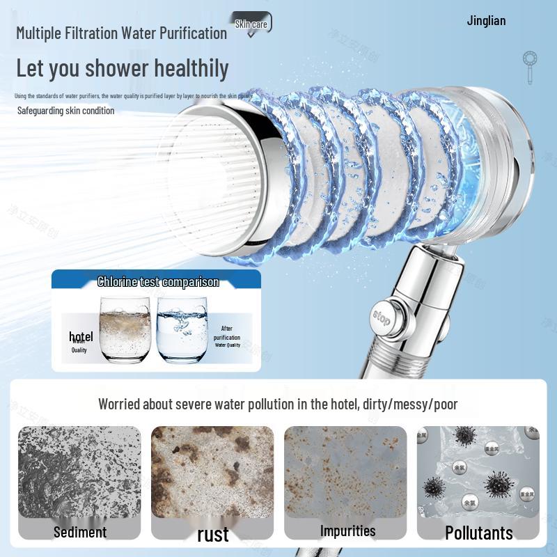 Portable Shower Head with Filter for Travel and Tourism In Thailand