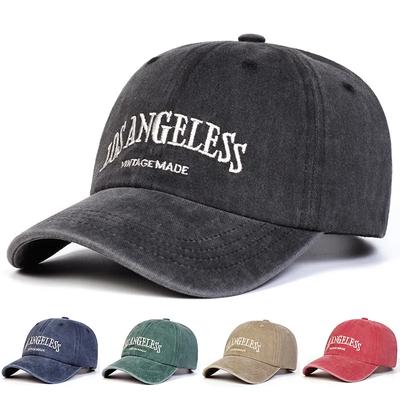 Retro American Street Hat Embroidered Letter Baseball Cap Autumn Winter New Korean Version Trendy Faded Duckbill Cap for Women