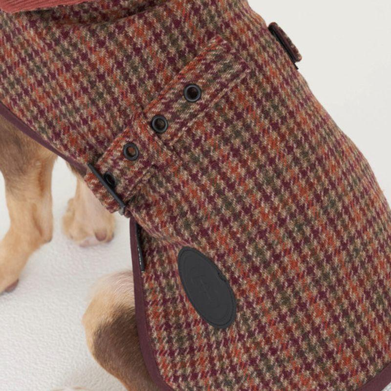 CROOKTHECHIHUAHUA Veste classique à boucle 100% Laine - rouge brique