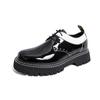 Fashion Casual Thick Soled Leather Shoes Trendy Men's  Styles Fashion Daily Party Outdoor Street Walking Black Shoes DRESS New