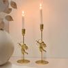 1/3Pcs Iron Art Cupid Candle Holder Vintage Metal Candlestick Home Living Room Wedding Party Taper Candle Stand Table Centerpiece Ornament