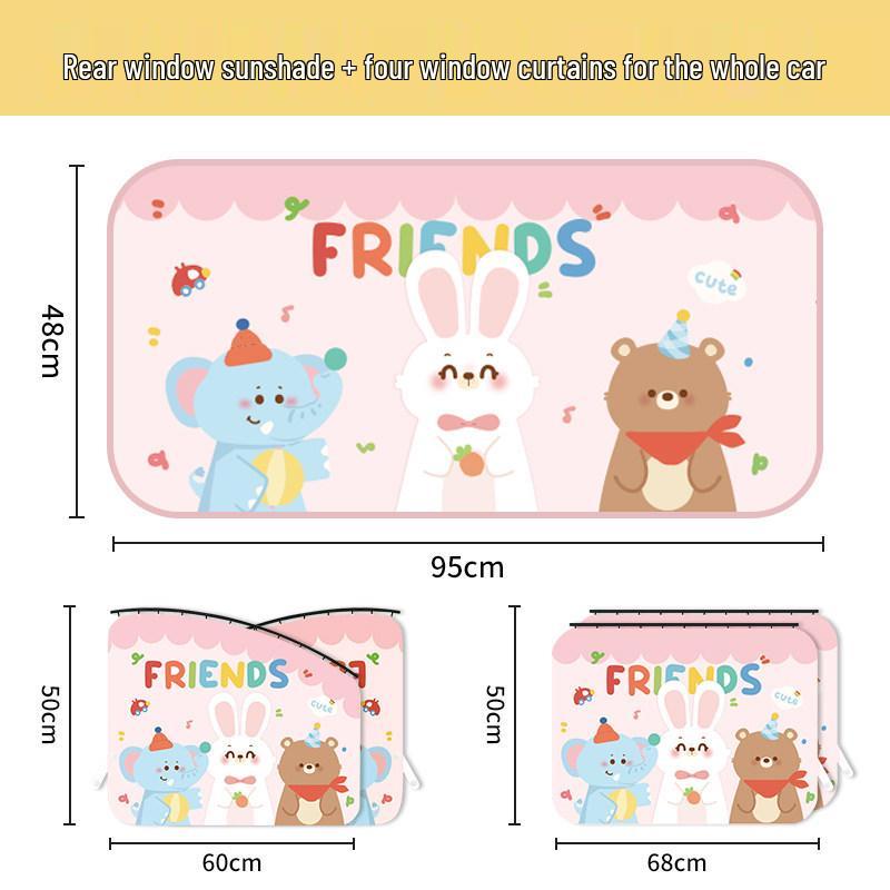 Car Window Sunshade: Sliding Rail Blackout Curtain for Baby Privacy and Sun Protection