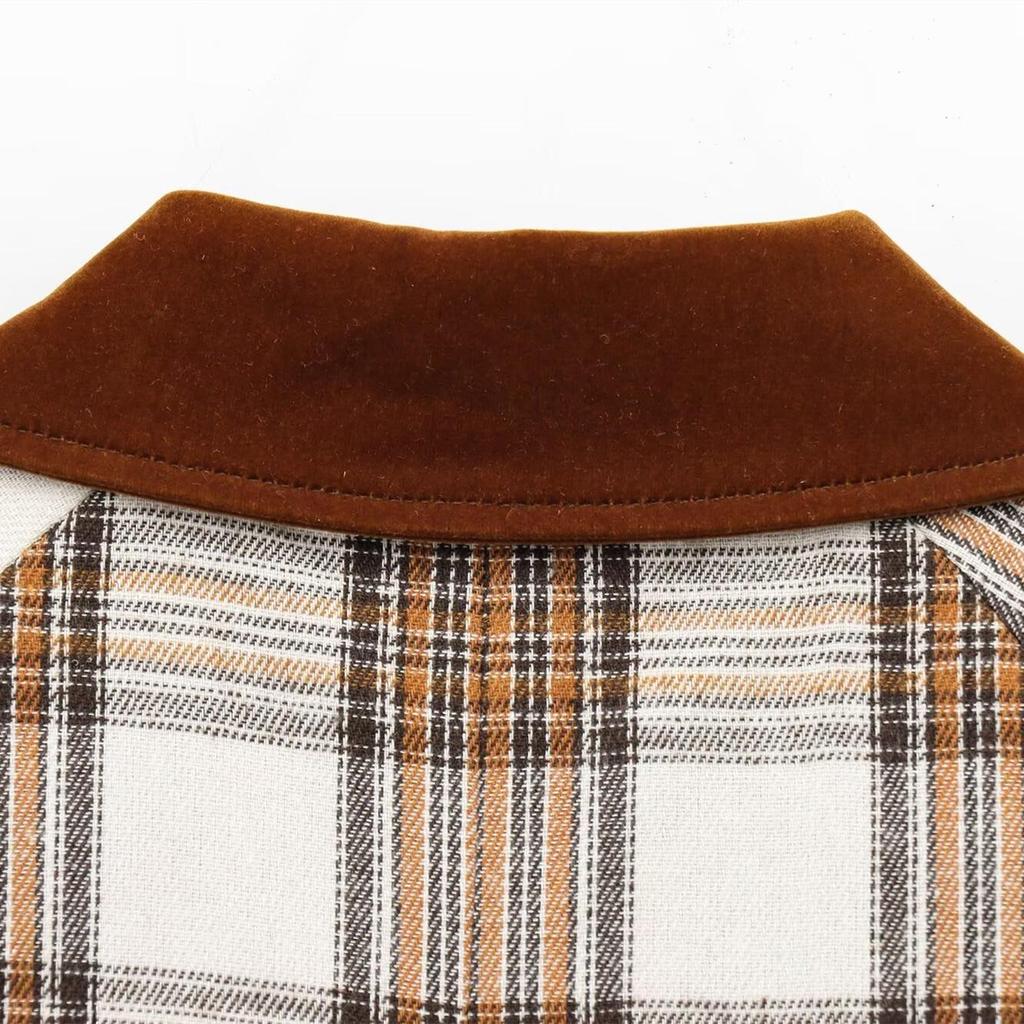 Spring 2025 Women's Versatile Plaid Lapel Short Jacket