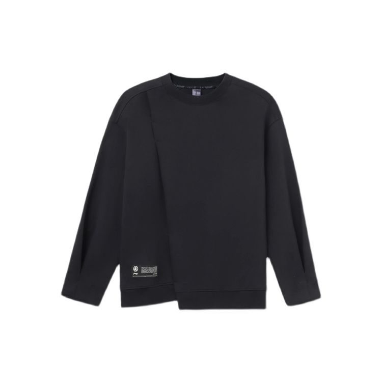 Li Ning X Jackie Chan Kung Fu Series Casual Loose Pullover Sweatshirt Men sweatshirt Black AWDRA15-3