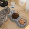 Triple Bowl for Cats and Dogs with a Water Dispenser and a Stand and a PetJet Water Fountain
