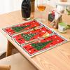 Festive Christmas Knitted Table Mat for Seniors, Unique Knitted Placemat with Christmas Tree Design