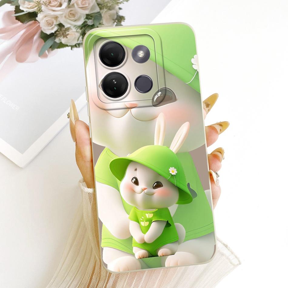 For Infinix Smart 7 HD / Smart7 Plus Cute Cat Flower Cartoon Phone Case For Infinix Smart 7HD 7Plus Soft Silicone Covers Bumpers