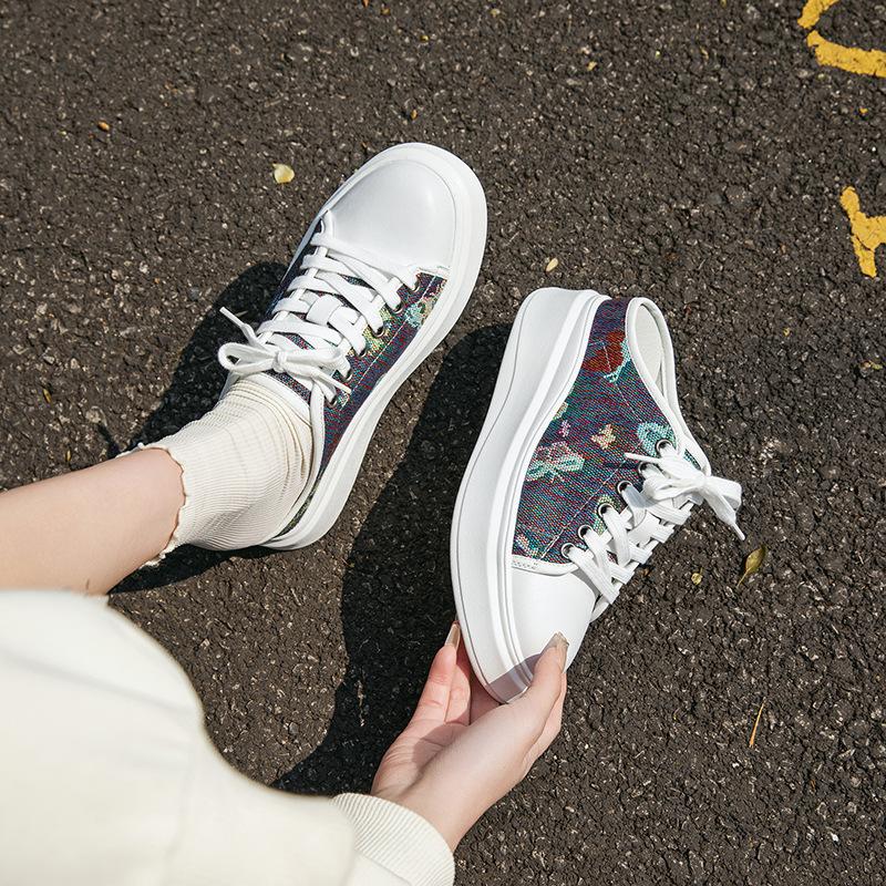 

7СМ Джинсовая Кожа Платформа Клиновидные Балетки Массивные Кроссовки Повседневные Удобные Платформа Клиновидные Шлепанцы Летние Высокий Бренд Шлепанцы 34