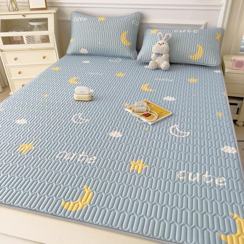 New Cartoon Comic Latex Summer Mat Washable Fresh Baby Ice Silk Summer Mat Child Air Conditioner Soft Seat