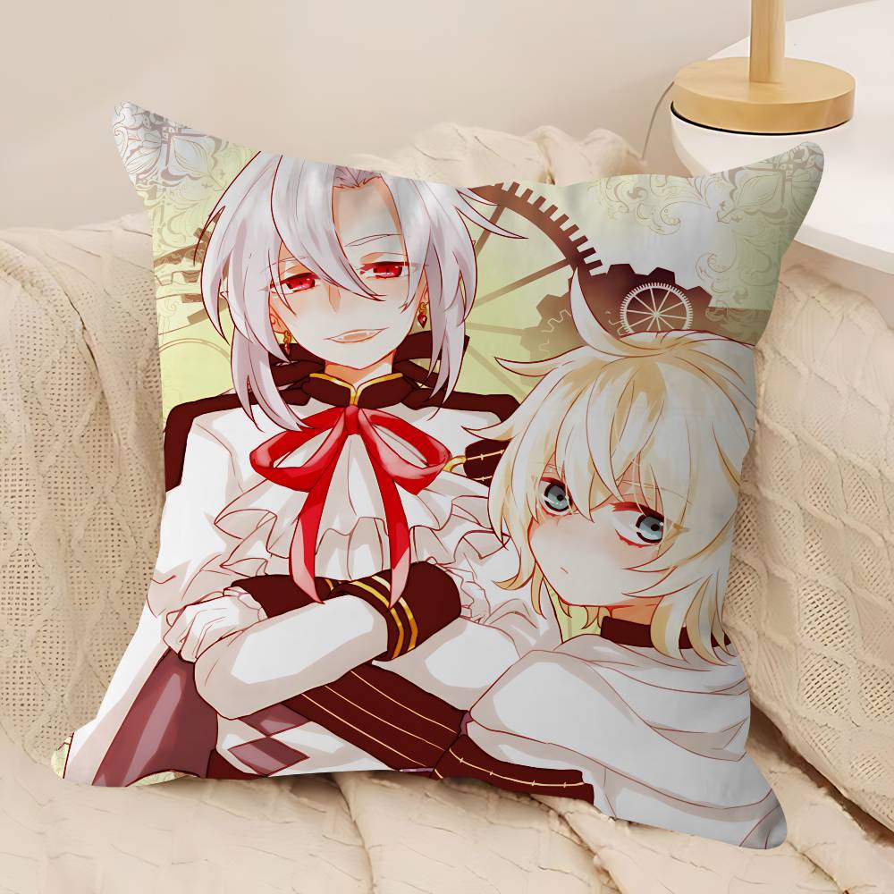 Anime Seraph-of-The-End Pillow Cover Sofa Cushion Cover Home Room Decoration Children Gift